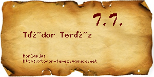 Tódor Teréz névjegykártya